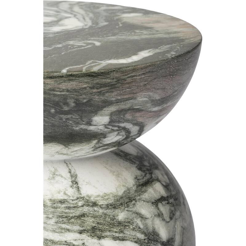 Studio London Marble Effect Side Table and Selene Stool with No assembly