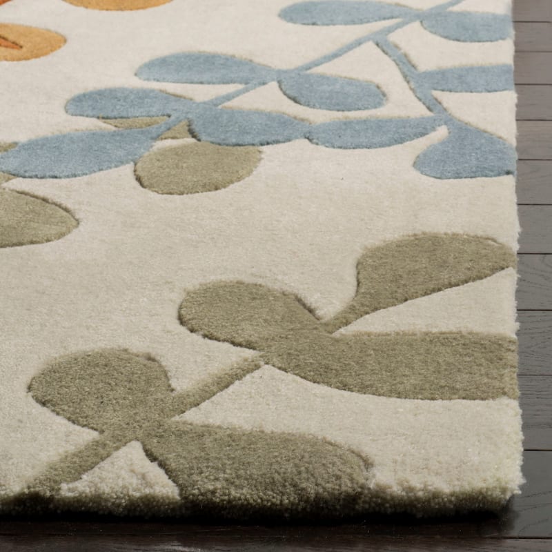 SAFAVIEH Handmade Modern Art Cvetana Modern Polyester Rug