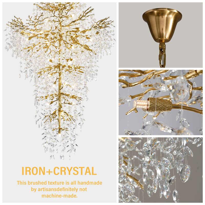 KAYLA 39.3-90.5in HorseshoeMountain ShapeChandelier