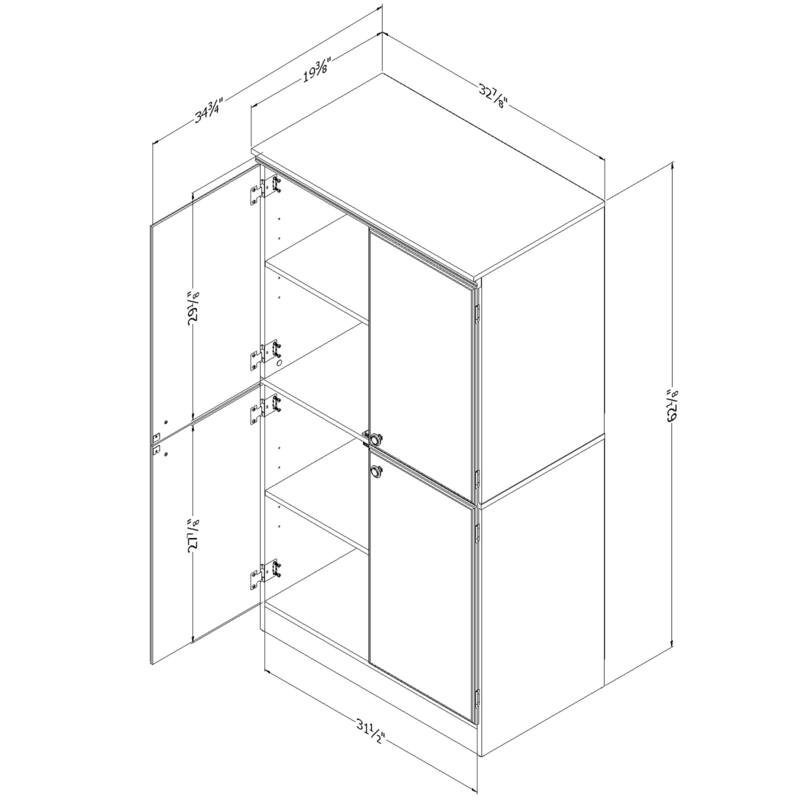 South Shore Morgan Storage Cabinet - 4-Door