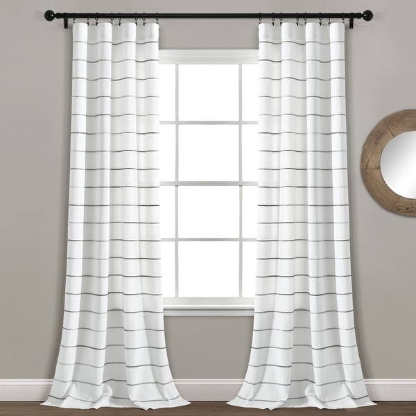 Carson Carrington Pajebo Ombre Stripe Cotton Curtain Panel Pair. Opens flyout.