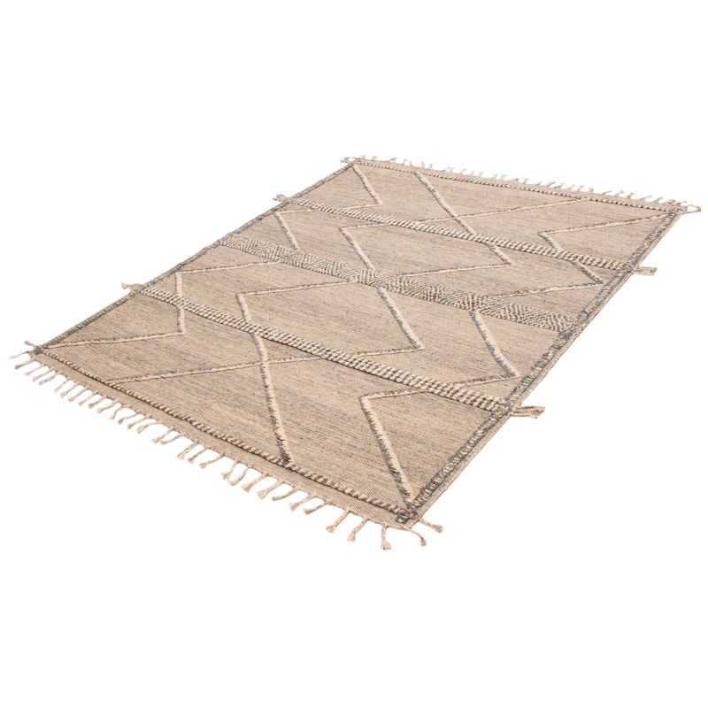 ECARPETGALLERY Hand-knotted Tangier Light Grey Wool Rug - 8'2 x 10'0