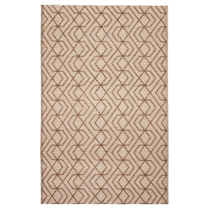 ECARPETGALLERY Braid weave Sienna Brown Wool Rug - 5'0 x 7'7 - Brown - 5'0 x 7'7