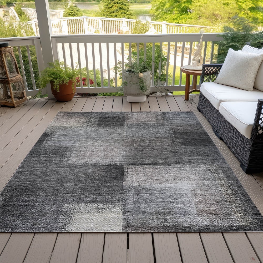Machine Washable Indoor/ Outdoor Chantille Casual Ombre Rug