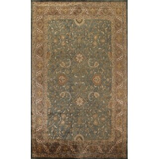 Floral Green Agra Area Rug Traditional Hand-Tufted Wool Carpet - Bed ...