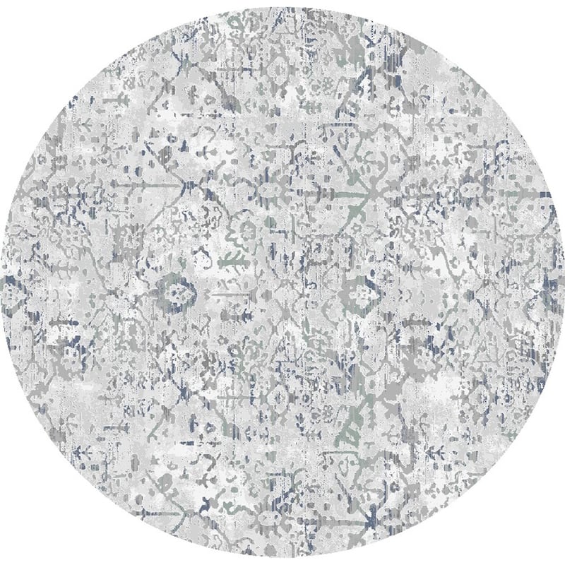Lavinia Transitional Area Rug - 7'10" Round - Blue