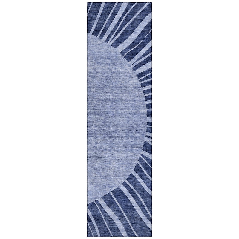 Machine Washable Indoor/ Outdoor ChantilleSunburst Modern Rug