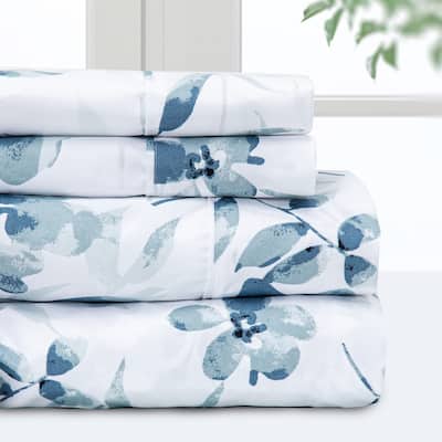 Pointehaven Microfiber Printed and Solid Luxury sized Sheet Set
