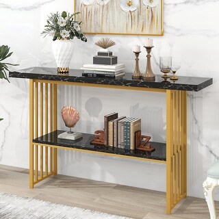 Extra Long Entryway Table Console Table with 2 Shelves - Bed Bath ...