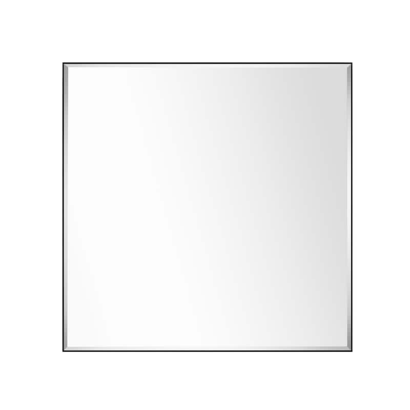 Aluminum Framed Rectangle Beveled Bathroom Wall Mirror