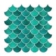 preview thumbnail 14 of 12, Walplus Fresh Turquoise Glossy 3D Metro Peel and Stick Backsplash Tile Stickers