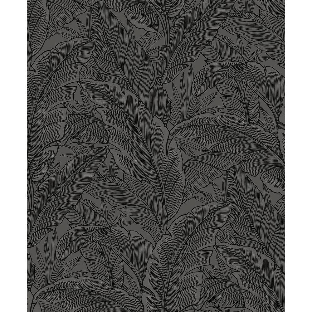 Seabrook Designs Gulf Tropical Leaves Non-Woven Unpasted Wallpaper