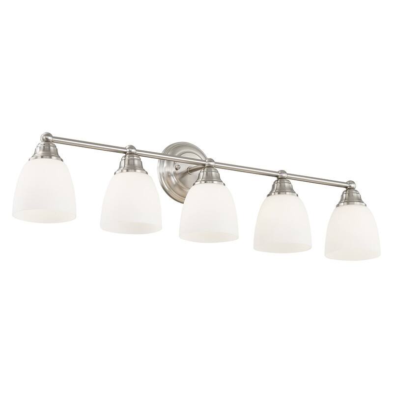 Livex Lighting 5-Light Brushed Nickel Bath Vanity, 13665-91 - 34" W 9" H 6.5" EXT