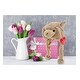 preview thumbnail 5 of 4, DolliBu I LOVE YOU Brown Llama Plush Hat - Cute Hat with Red Heart - 16.5 inches