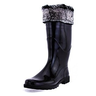 tommy hilfiger gloss long rain boots