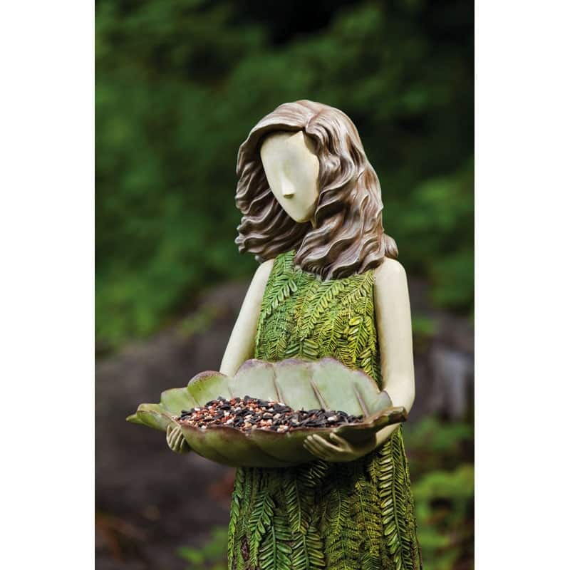 30" Sherwood "Fern" Statuary with Bird Feeder