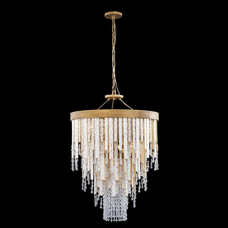 Varaluz Lafayette Chandelier - Havana Gold - 24"W X 34.75"H