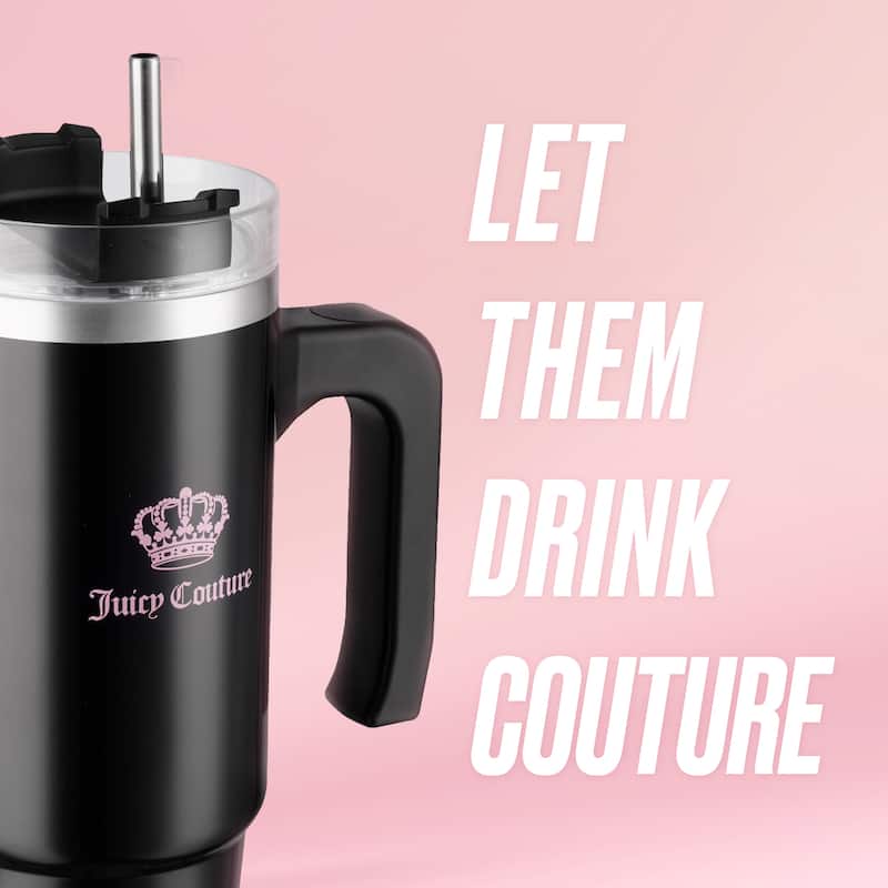 Juicy Couture Travel Style Designer Water Bottle - 31.5oz