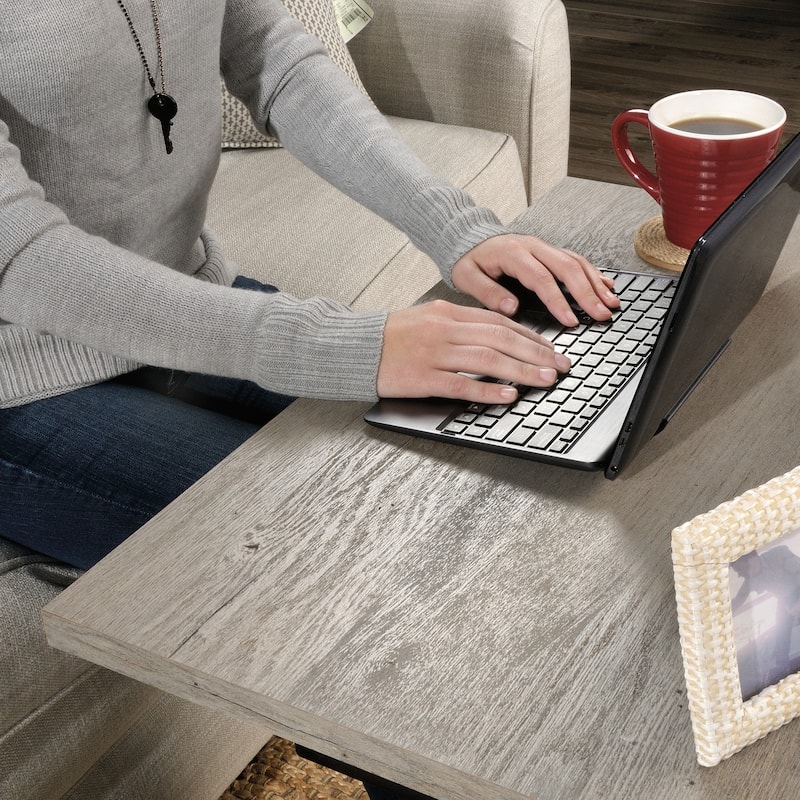 Wood Lift-Top Coffee Table with Hidden Storage, Brown - 42.56" L x 19.02" W x 18.98" H