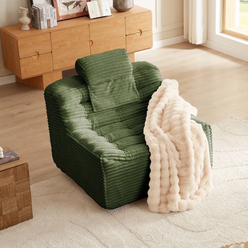 360 Oversize swivel Glider Chair with switchable head pillow and waist pillow , comfortable compression swivel chair