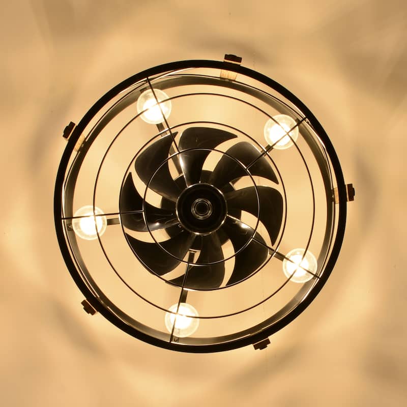 20" Ceiling Fan With Remote Control, Quiet Motor Fan Light, Indoor Chandelier Ceiling Fan for Bedroom, Living room - Matte Black