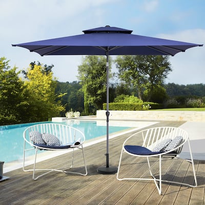 Pellebant 10 x 6.5 Ft Market Umbrella with Double Top, Base Not Included