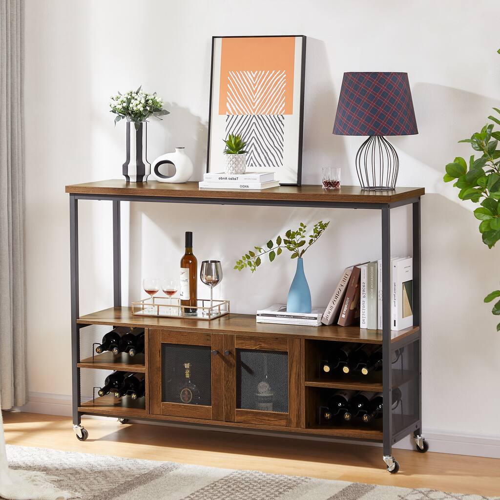 Modern wine bar cabinet console table