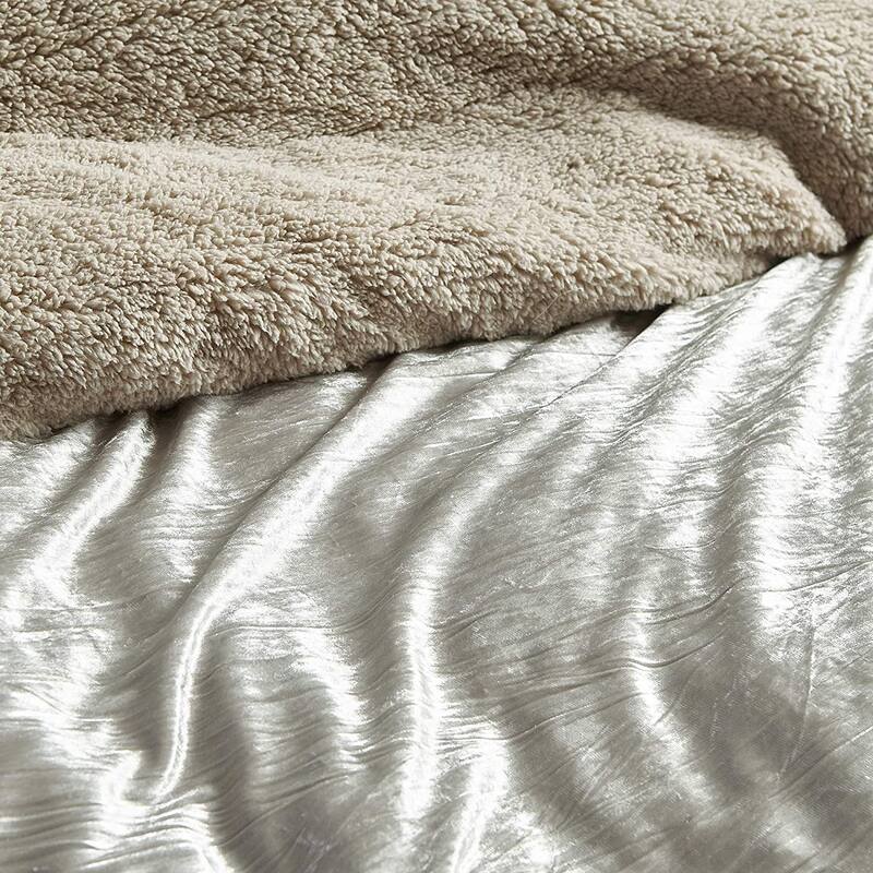 Velvet Crush - Coma Inducer® Oversized Comforter Set - Crinkle Iced Almond