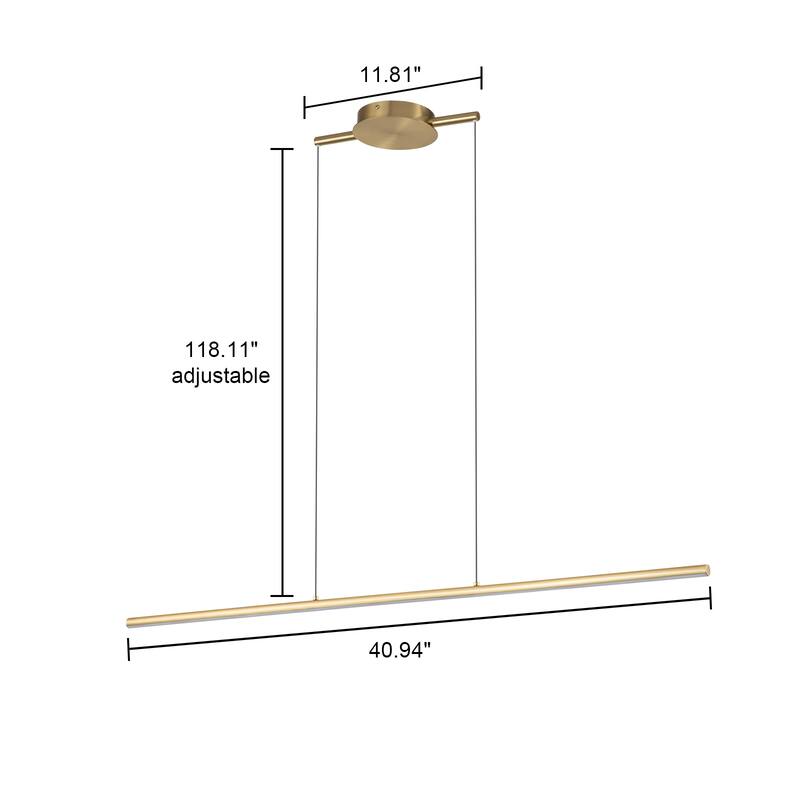 Minimalist Modern Dimmable Kitchen Island Light Linear Chandelier