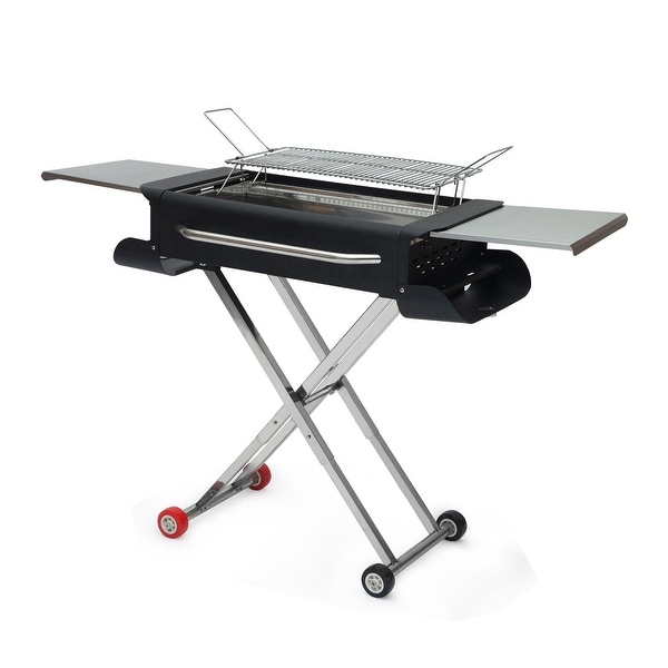 Large Stainless Steel Portable Outdoor Barbecue Grill. Opens flyout.