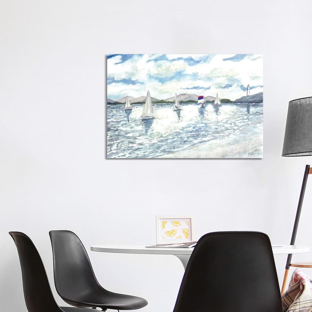 iCanvas "Sailboats Seascape" by Derek McCrea Canvas Print