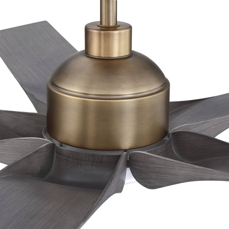 56" Antique Bronze ABS 5-Blade Chandelier Ceiling Fan with Light and Remote