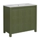 preview thumbnail 138 of 161, GDFStudio - Elysia Wood Bathroom Vanity with Ceramic Sink & Storage Cabinet Organizer