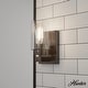 preview thumbnail 1 of 1, Hunter Hartland 1 Light Wall Sconce - Hallway, Bathroom, Bedside - Round, Clear Seeded Glass - Modern, Transitional - Damp-Rated Noble Bronze
