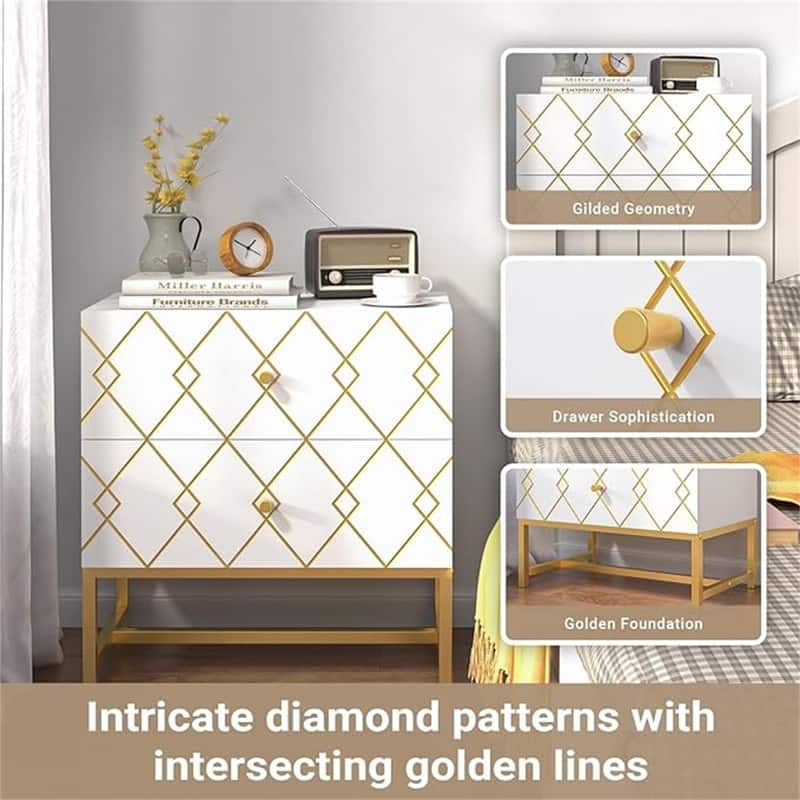 Night Stands with 2 Drawers 23 inches