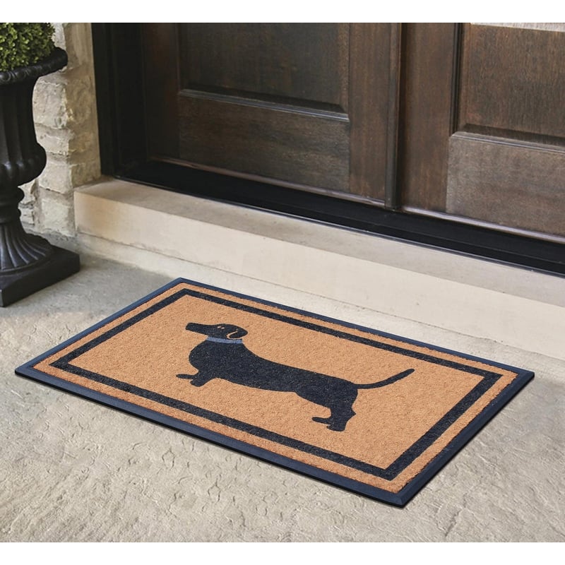A1HC Rubber and Coir Heavy Duty Non-Slip Tapered Edge Doormat