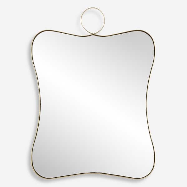 slide 2 of 6, Uttermost 09974 Talia 24" W x 33" H Specialty Framed Bathroom Mirror Brass