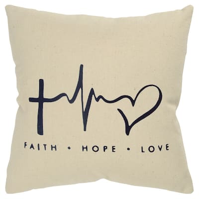 "Faith. Hope. Love." Decorative Pillow
