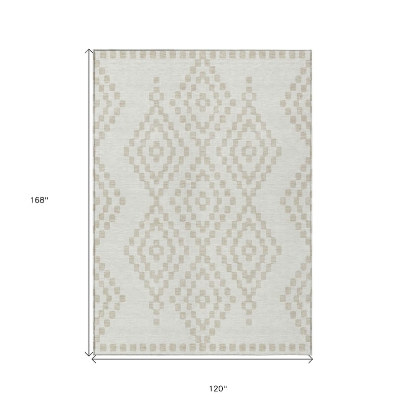 HomeRoots Geometric Transitional Rectangle Outdoor Rug