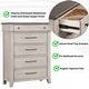 preview thumbnail 6 of 17, Roundhill Furniture Walcott 6-Piece Bedroom Set with Touch LED Lighting