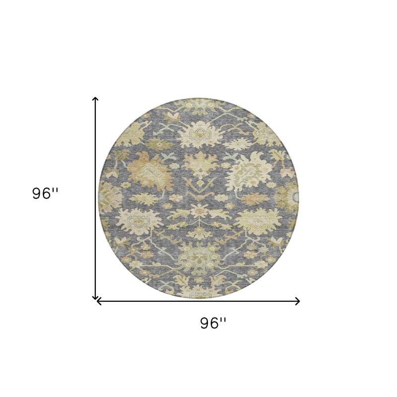 HomeRoots Floral Traditional Rectangle Outdoor Rug