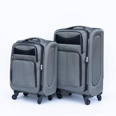 (20+24) Two-piece suitcase suitcase set Oxford trolley case without password lock universal wheel