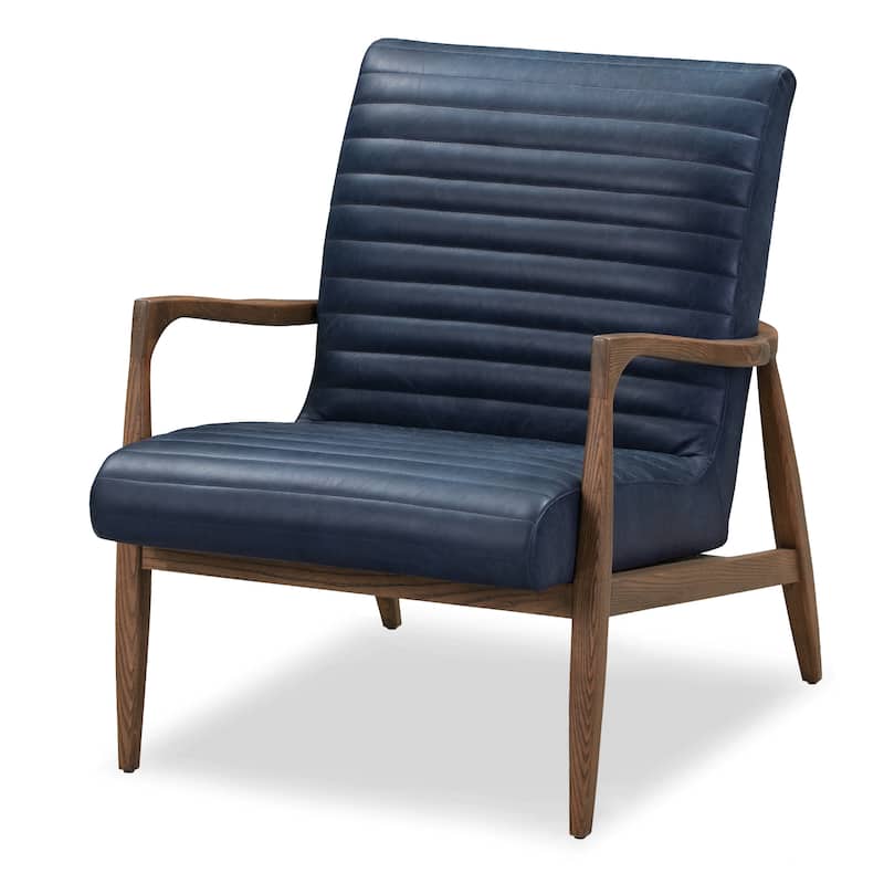 Poly & Bark Rowan Lounge Chair - Full Grain Genuine Italian Leather (Set of 2)
