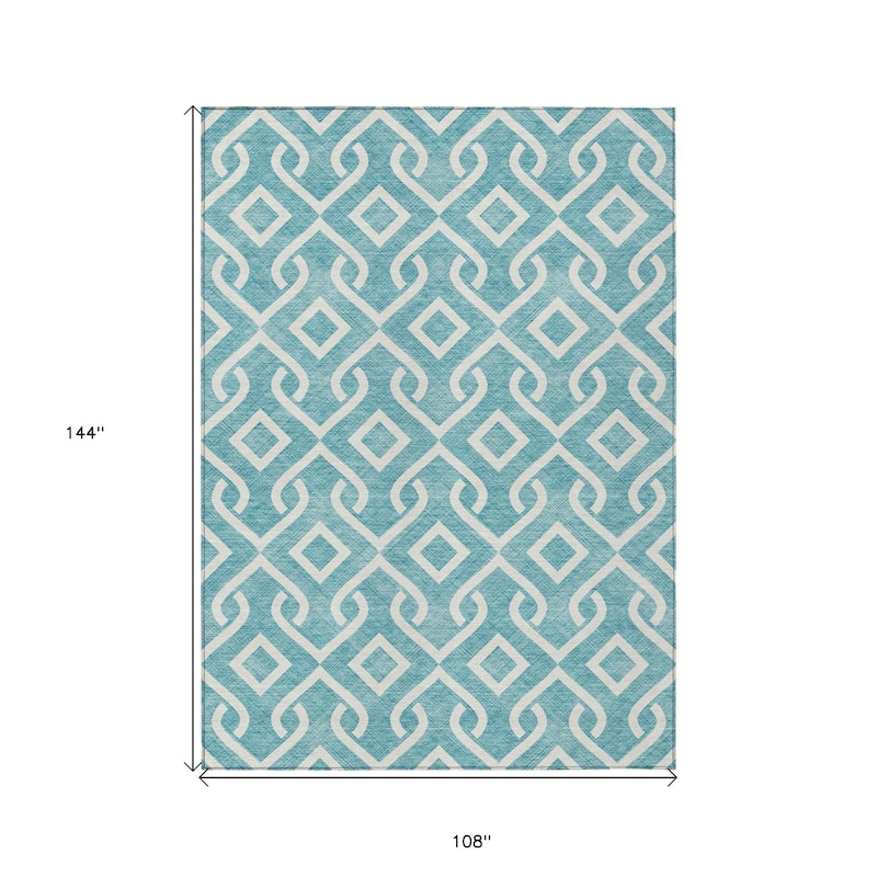 HomeRoots Geometric Transitional Rectangle Outdoor Rug