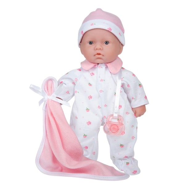 slide 2 of 8, JC Toys La Baby Soft 11" Baby Doll, Pink with Blanket, Caucasian Multi - Kids