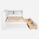 preview thumbnail 14 of 23, Twin Bed with L-shaped Bookcases,Drawers