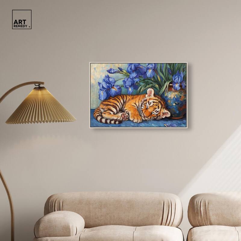 Gentle Tiger Nap Canvas by Art Remedy