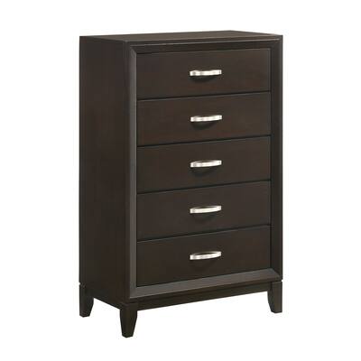 Picket House Furnishings Warren 5-Drawer Chest in Merlot