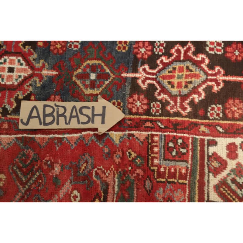 Hand Knotted Oriental 100% Wool Carpet Traditional Medallion Red Heriz Area Rug - 11' 5'' X 8' 7''