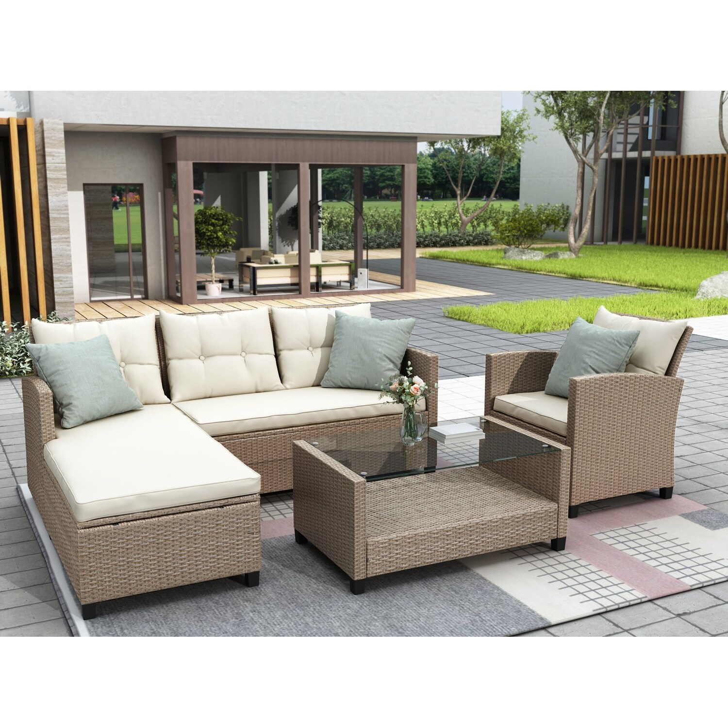 Gardenline sales rattan sofa